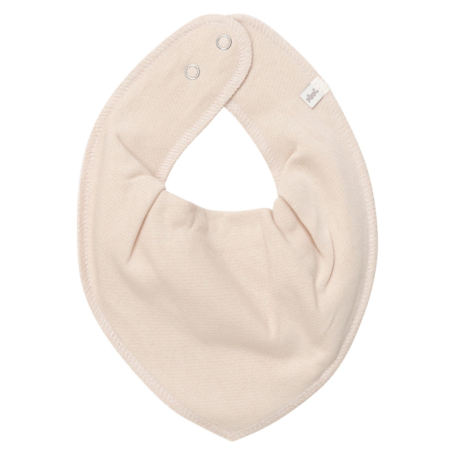 Dreieckstuch in Creme mit Druckknopf – weiches Bio-Halstuch für Babys