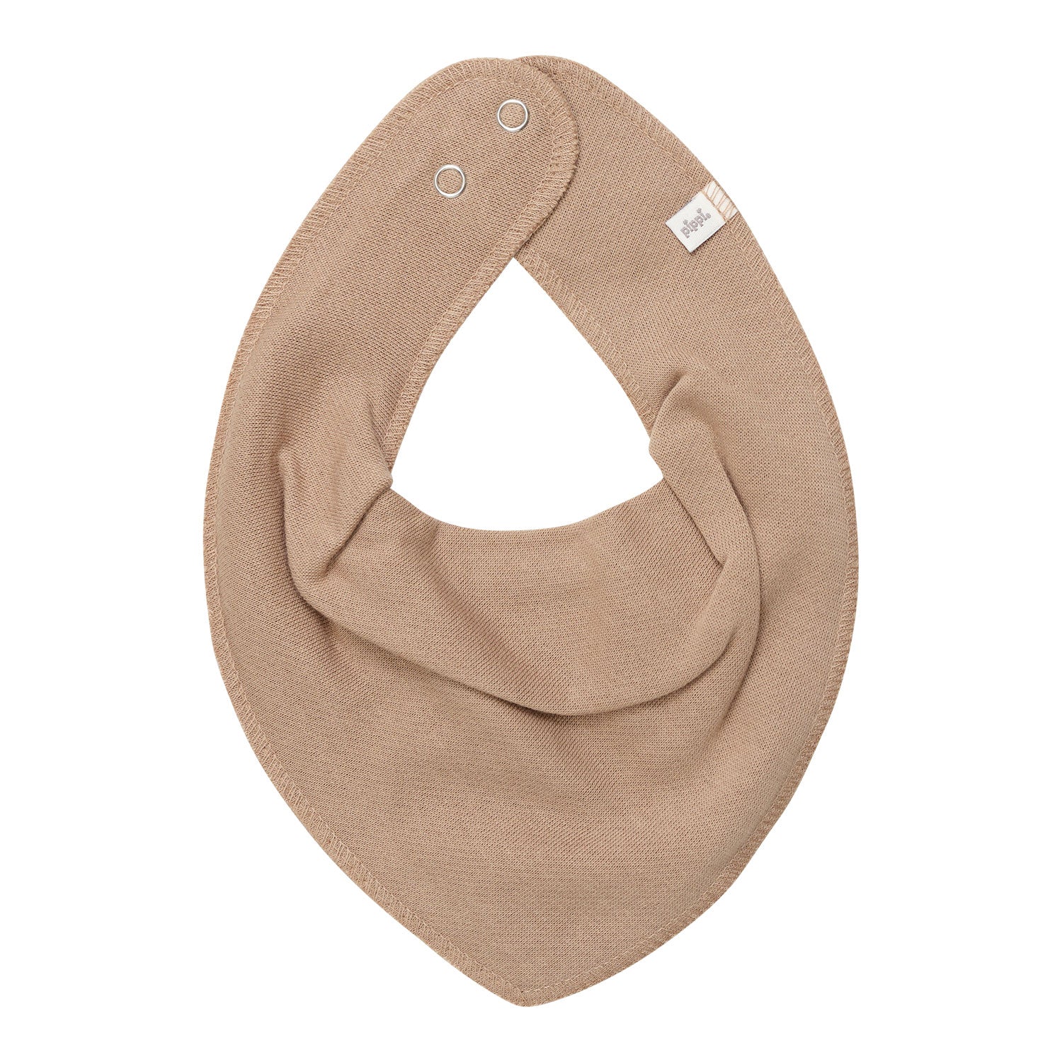 Dreieckstuch in Beige mit Druckknopf