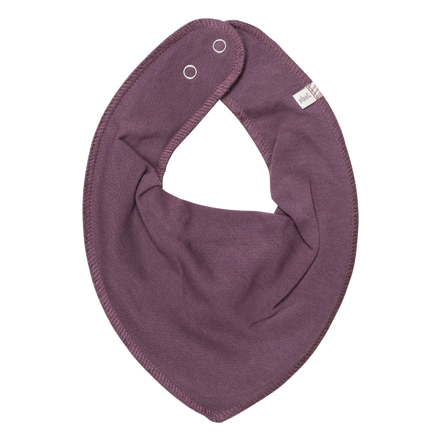 Dreieckstuch in Dunkel-Lila mit Druckknopf