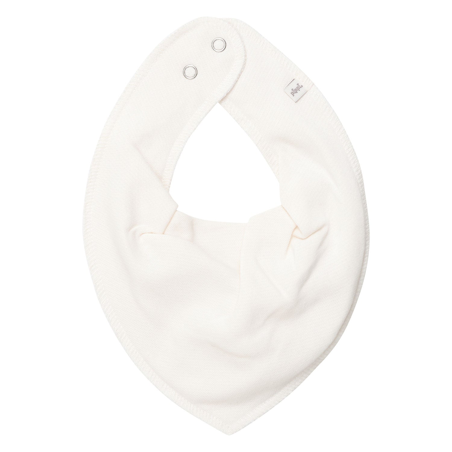 Dreieckstuch in Weiß mit Druckknopf