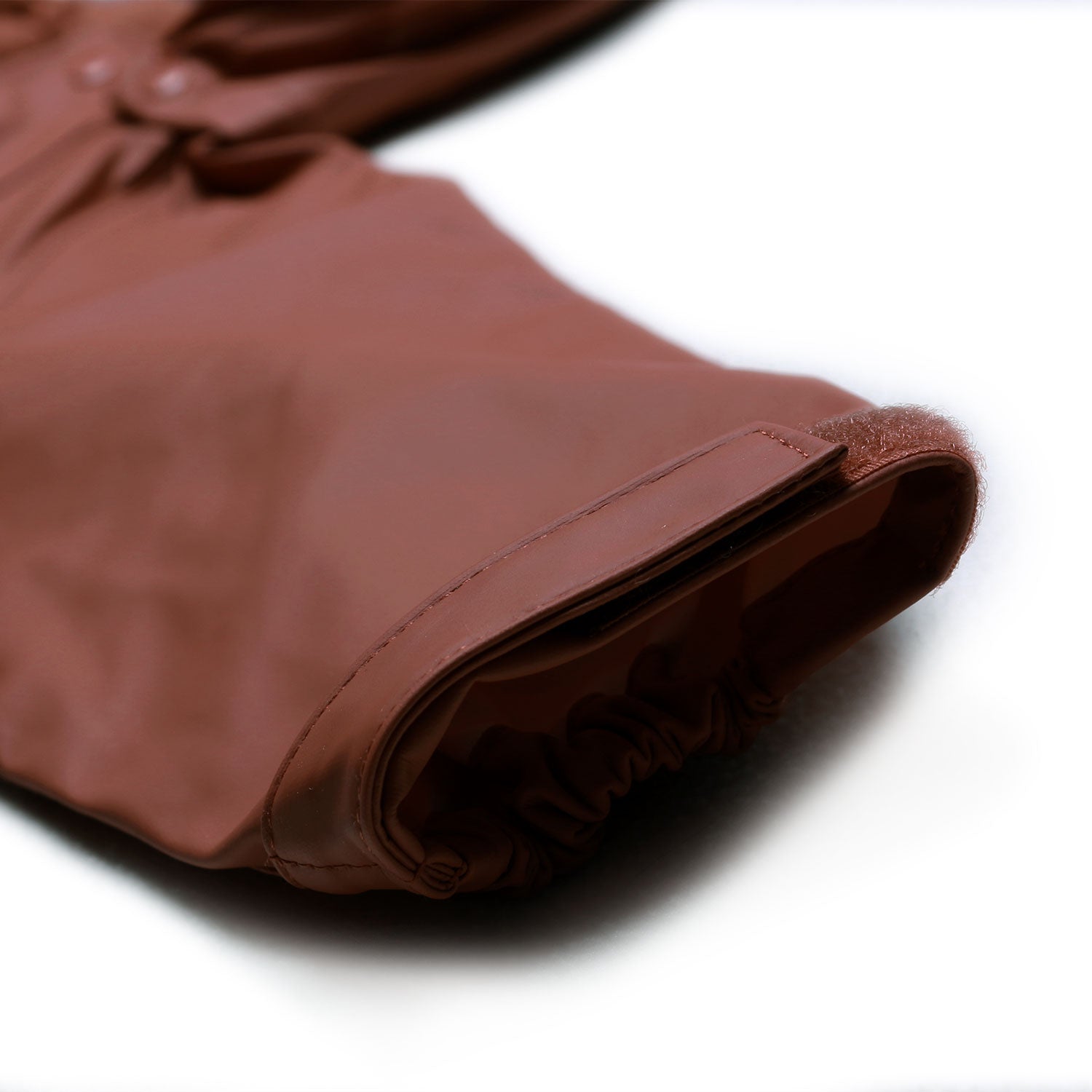 Ärmelbund Regenjacke in Nougat
