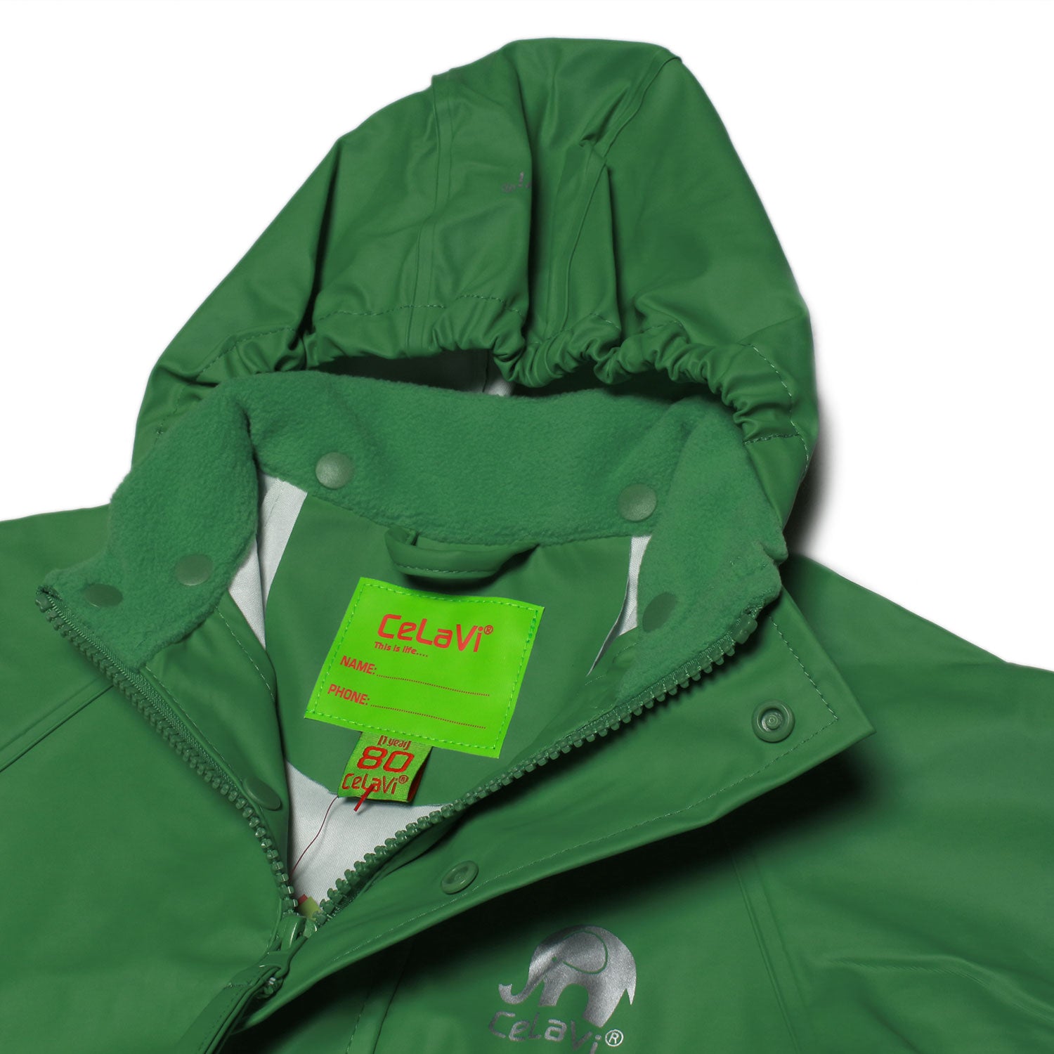 Regenjacke in Grasgrün