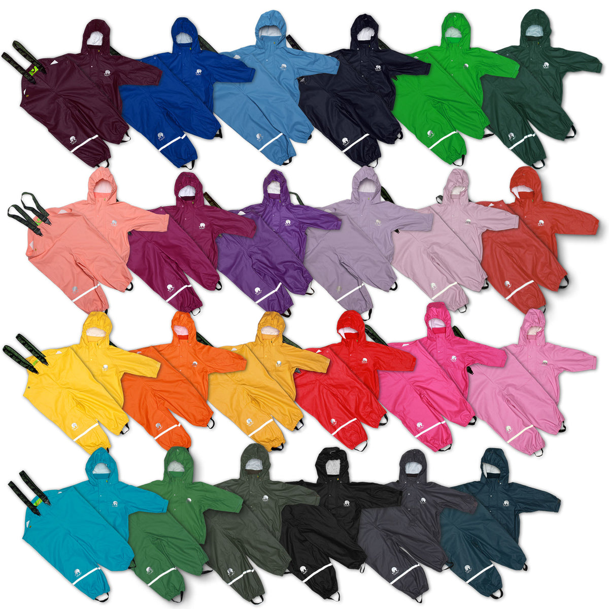 CeLaVi Ensemble Pluie Enfant Deux Pièces - Blouson Et Salopette Imperméable - Couleurs Vives Et Confortables