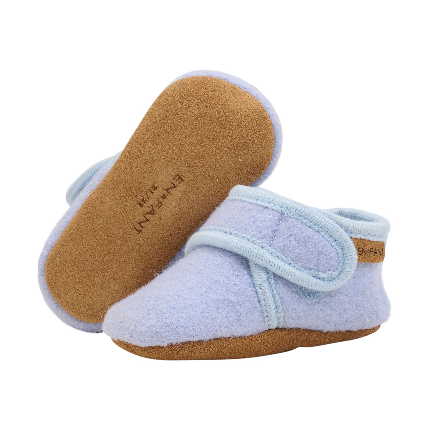 Hellblaue Baby Hausschuhe